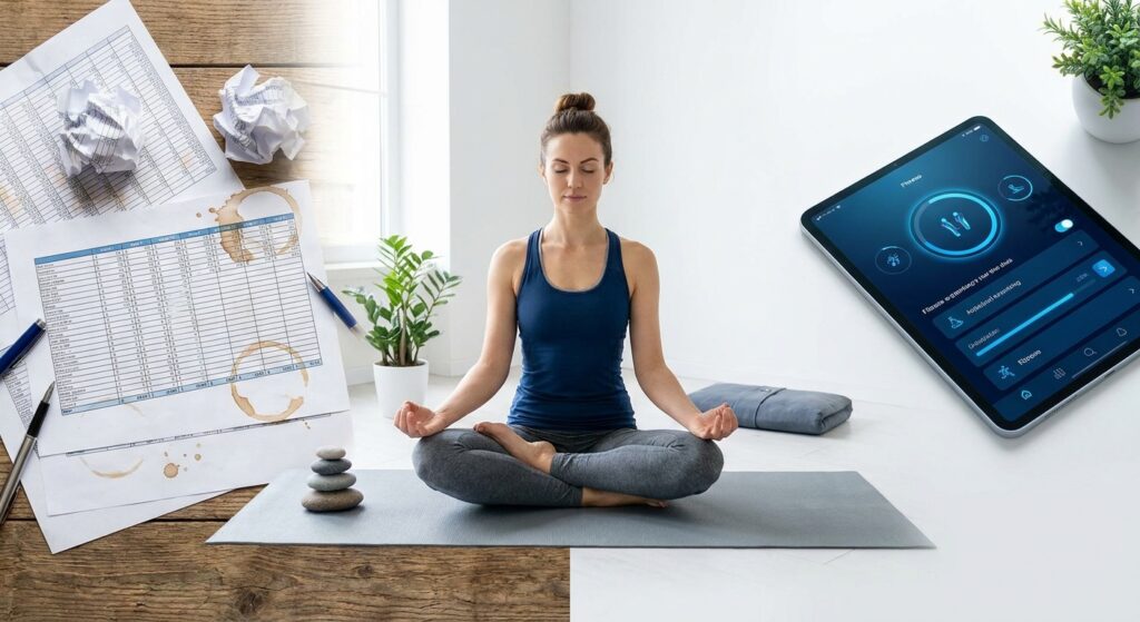 App vs Planilha para Personal Trainer de Yoga: Qual Escolher em 2026?