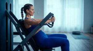 Supino Articulado na Máquina para Instrutoras de Yoga