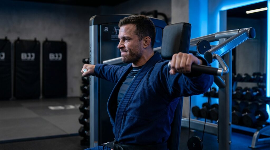 Treino de Ombro com Máquina para Jiu-Jitsu: Guia 2026
