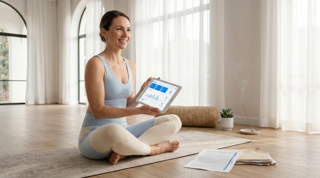 App vs Planilha de Treinos para Instrutora de Yoga